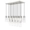 Z-Lite Alton Linear Chandelier, 17-Light, 18 In.W x 42 In.L x 14.25 In.H, Brushed Nickel/Clear+Frosted 824P-17L-BN - alternate 8